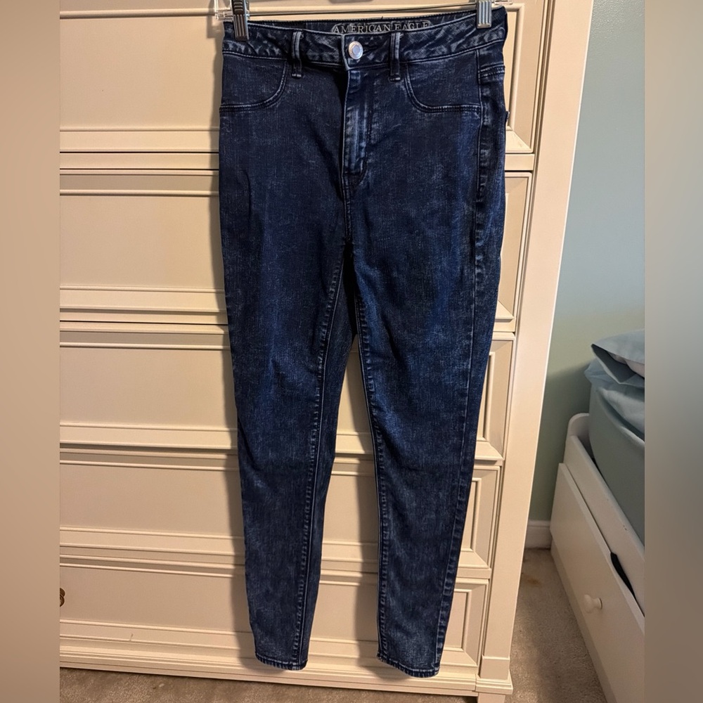 American Eagle Outfitters Sky High Jegging Dark wash size 4 slim fit